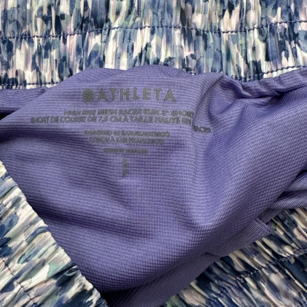 Athleta High Rise Mesh Racer 3” Shorts - Picture 5 of 7
